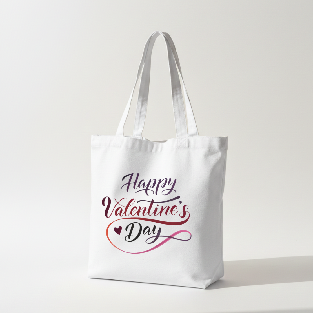 Tote Bag - Cursive Happy Valentines Day