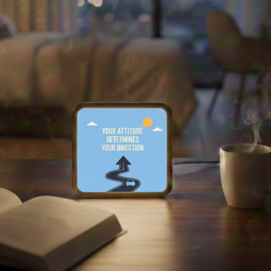 YOUR ATTITUDE DETERMINES YOUR DIRECTION - LED Lamp