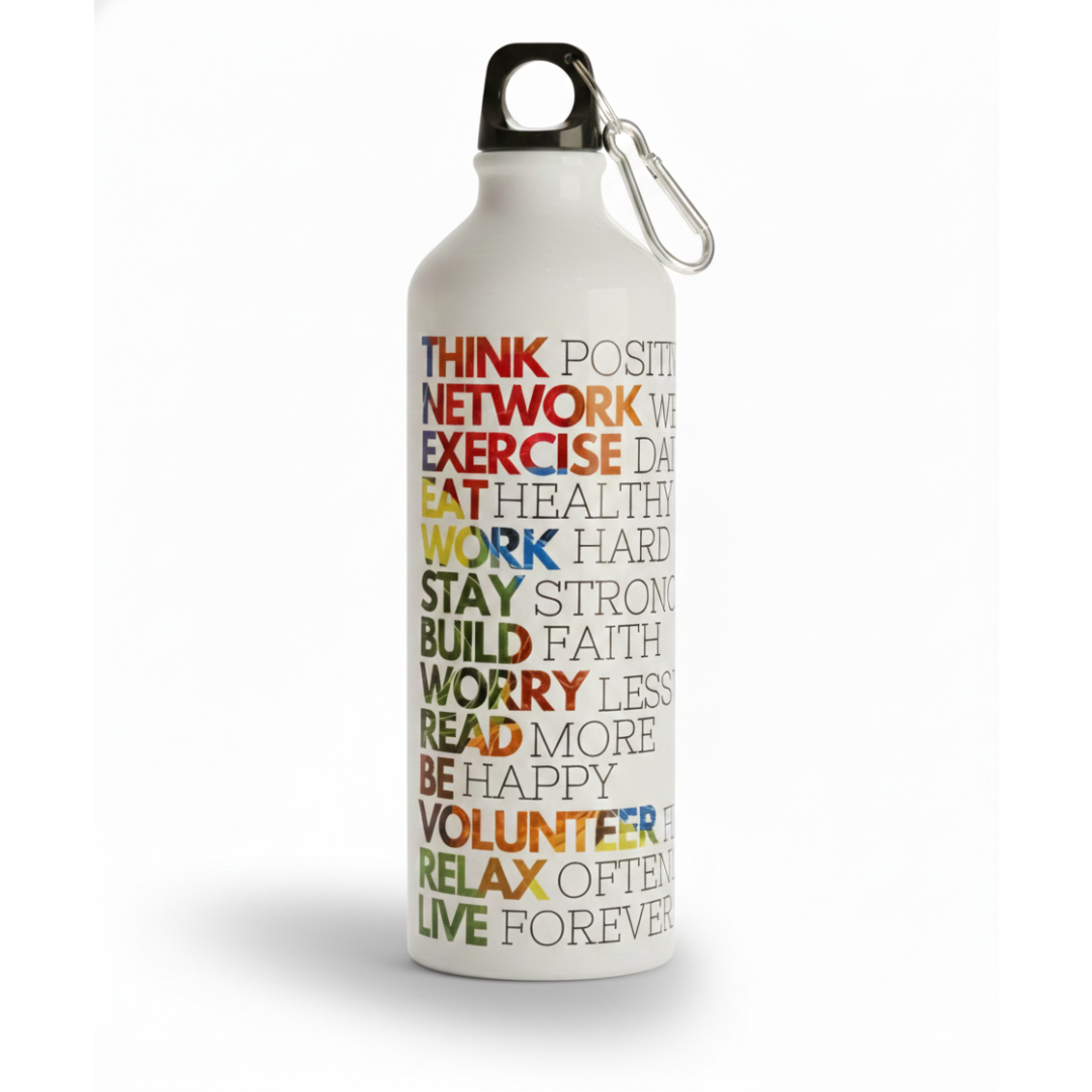 Aluminium Water Bottle - Motivational / Affirmation