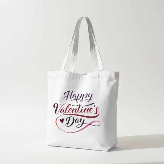 Tote Bag - Cursive Happy Valentines Day