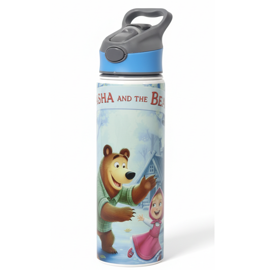 Aluminium Water Bottle - Masha And The Bear