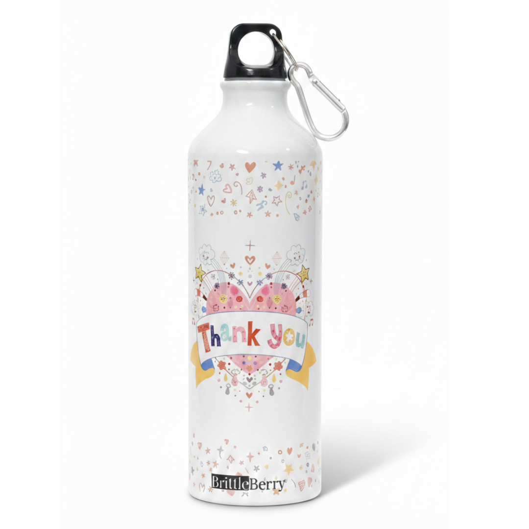 Aluminium Water Bottle - Thank You