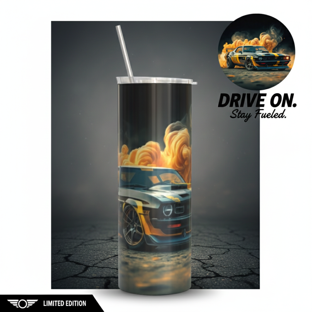 BlackYellow Chevrolet Camaror Graphics Tumbler